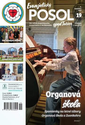 Obálka e-magazínu Evanjelický posol spod Tatier 19/2026