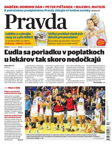 Obálka e-magazínu Pravda 13. 12. 2014