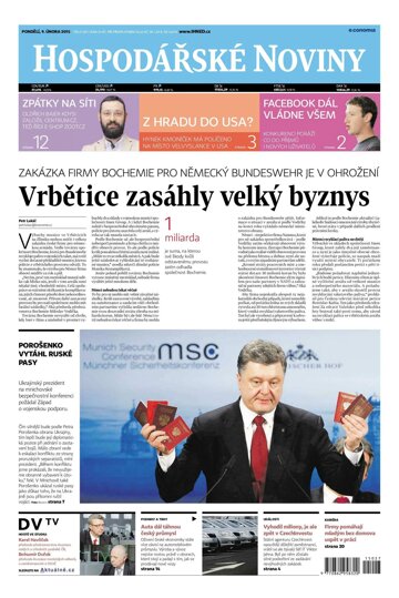 Obálka e-magazínu Hospodářské noviny 027 - 9.2.2015