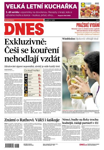 Obálka e-magazínu MF Dnes 13.7.2015