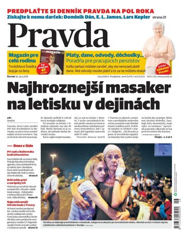 Obálka e-magazínu Pravda 30.6.2016
