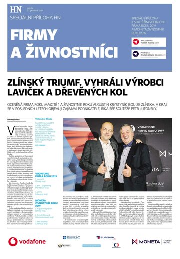 Obálka e-magazínu Hospodářské noviny - příloha 242 - 13.12.2019 Firmy a živnostníci