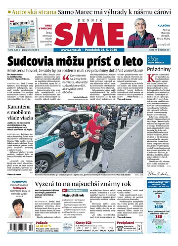 Obálka e-magazínu SME 25.5.2020