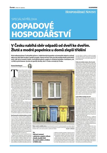 Obálka e-magazínu Hospodářské noviny - příloha 204 - 21.10.2021 Odpadové hospodářství