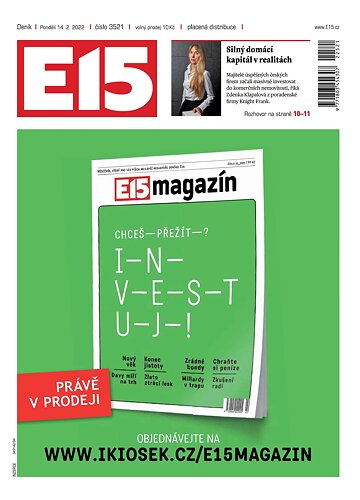 Obálka e-magazínu E15 14.2.2022