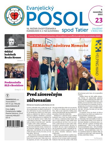 Obálka e-magazínu Evanjelický posol spod Tatier 23/2022