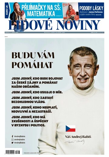 Obálka e-magazínu Lidové noviny 27.1.2023