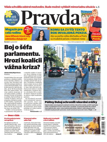 Obálka e-magazínu Pravda 18. 4. 2024