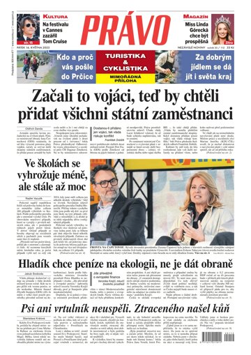 Obálka e-magazínu Deník Právo 16.5.2025