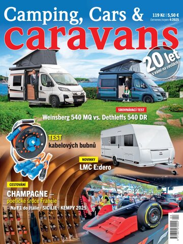 Obálka e-magazínu Camping, Cars & Caravans 4/2025
