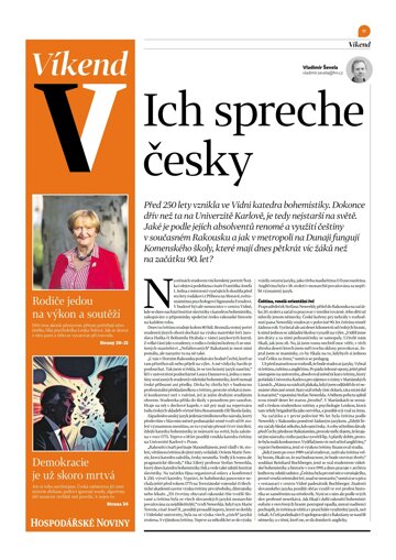 Obálka e-magazínu Hospodářské noviny - příloha Víkend 208 - 24.10.2025 Víkend