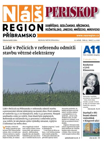 Obálka e-magazínu Náš Region - Příbramsko 15/2026