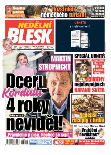 Obálka e-magazínu Nedělní Blesk 20.9.2026