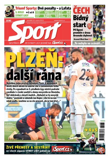 Obálka e-magazínu Sport 10.8.2015