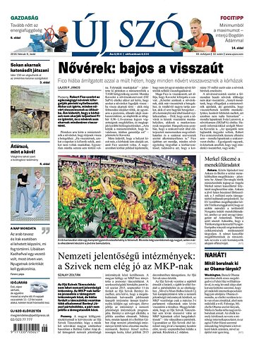 Obálka e-magazínu Új Szó 9.2.2016