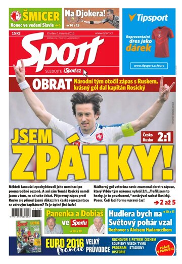 Obálka e-magazínu Sport 2.6.2016