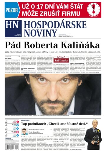 Obálka e-magazínu Hospodárske noviny 13.06.2016