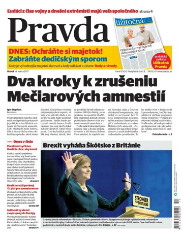 Obálka e-magazínu Pravda 14. 3. 2017