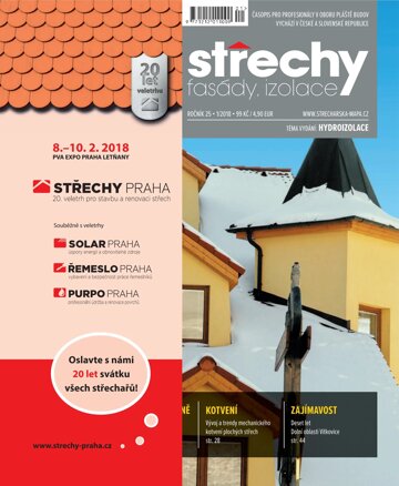 Obálka e-magazínu Střechy-Fasády-Izolace 1/2018