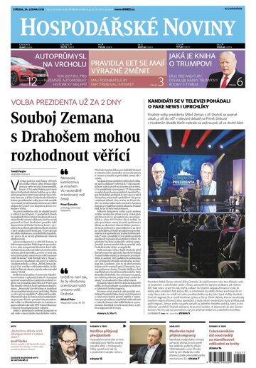 Obálka e-magazínu Hospodářské noviny 017 - 24.1.2018