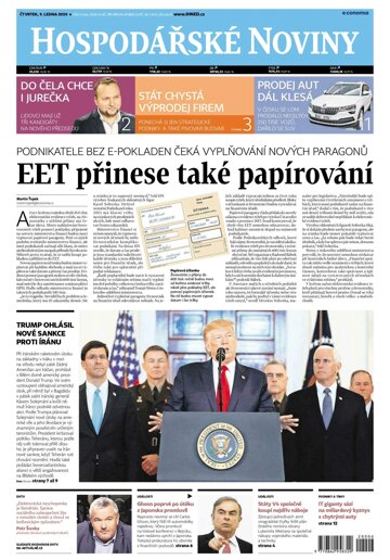 Obálka e-magazínu Hospodářské noviny 006 - 9.1.2019