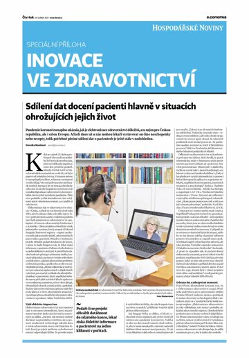 Obálka e-magazínu Hospodářské noviny - příloha 082 - 29.4.2021 Inovace ve zdravotnictví