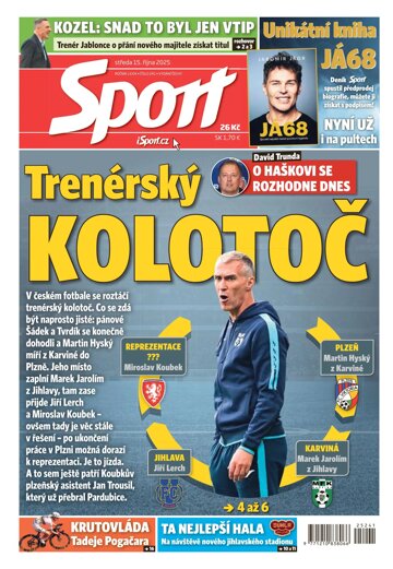 Obálka e-magazínu Sport 15.10.2025