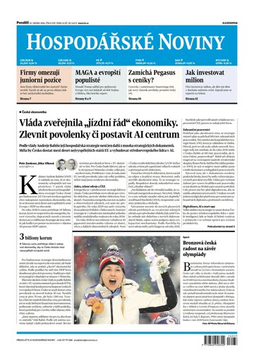 Obálka e-magazínu Hospodářské noviny 037 - 23.2.2026