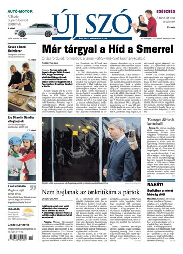 Obálka e-magazínu Új Szó 14.3.2016