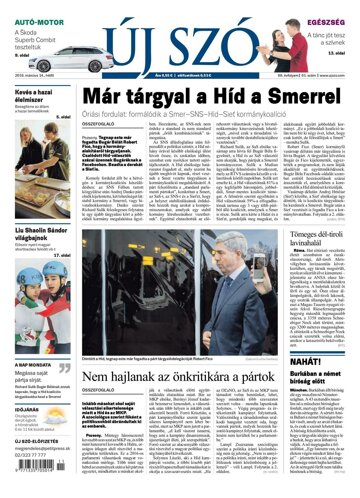 Obálka e-magazínu Új Szó 14.3.2016