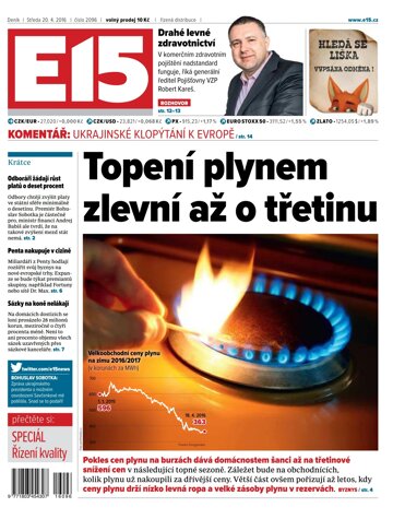 Obálka e-magazínu E15 20.4.2016