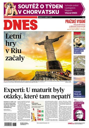 Obálka e-magazínu MF Dnes 6.8.2016