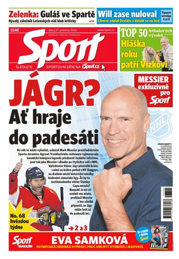 Obálka e-magazínu Sport 27.12.2016