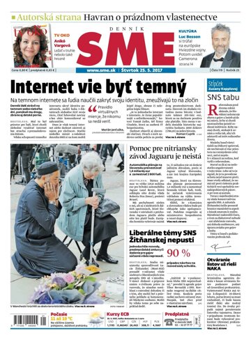 Obálka e-magazínu SME 25.5.2017