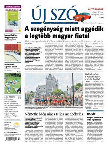 Obálka e-magazínu Új Szó 7.8.2017