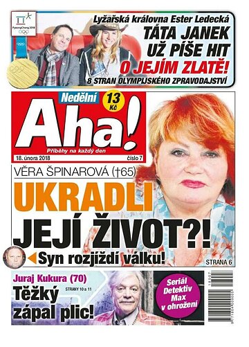 Obálka e-magazínu Nedělní AHA! 18.2.2018