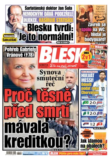 Obálka e-magazínu Blesk 23.6.2018