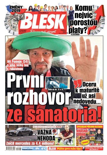 Obálka e-magazínu Blesk 8.1.2019