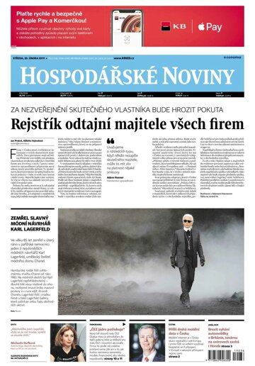 Obálka e-magazínu Hospodářské noviny 036 - 20.2.2019