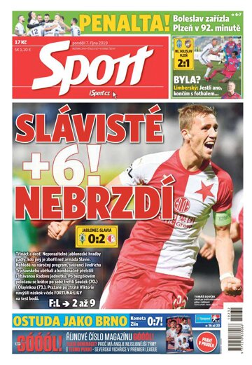 Obálka e-magazínu Sport 7.10.2019