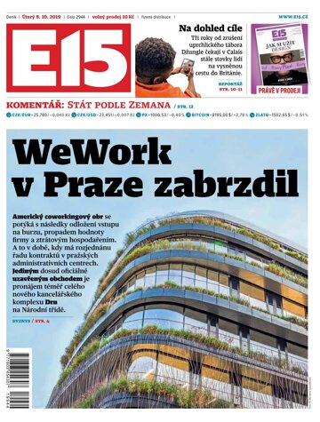 Obálka e-magazínu E15 8.10.2019