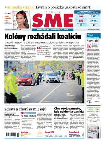 Obálka e-magazínu SME 9.4.2020