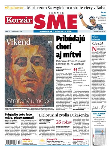 Obálka e-magazínu SME 8.8.2020