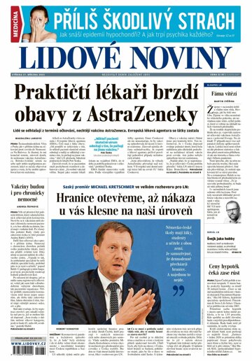 Obálka e-magazínu Lidové noviny 17.3.2021