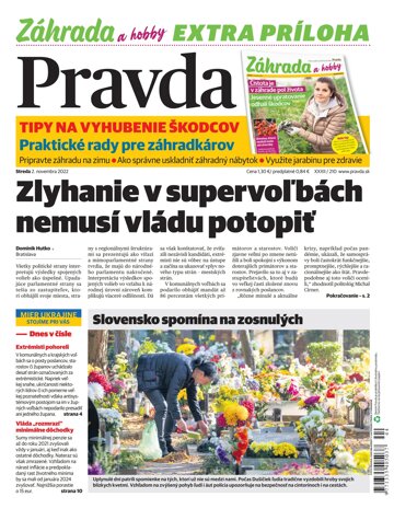 Obálka e-magazínu Pravda 2. 11. 2022