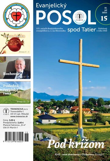 Obálka e-magazínu Evanjelický posol spod Tatier 15/2023