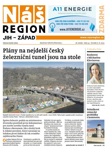 Obálka e-magazínu Náš Region - Západ 33/2023