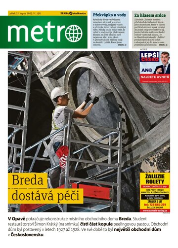 Obálka e-magazínu deník METRO 22.8.2025