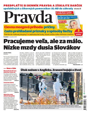 Obálka e-magazínu Pravda 3. 11. 2025
