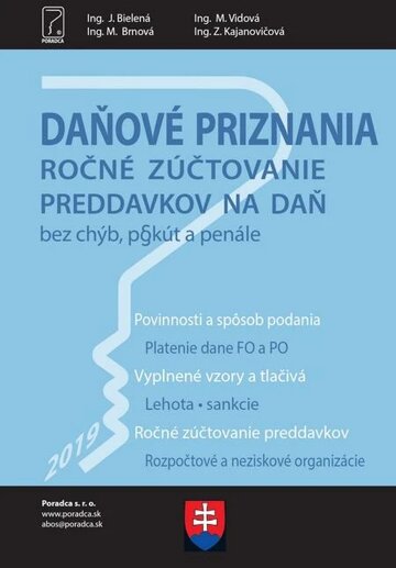 Obálka knihy Daňové priznania 2019 + vyplnené vzory a tlačivá